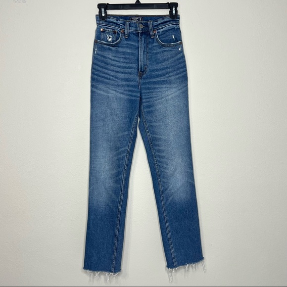 Abercrombie & Fitch Denim - Abercrombie & Fitch Jeans Simone High Rise Slim Frayed Hem